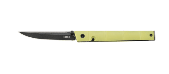 CRKT CEO Bamboo 3.11" Folding Knife features a stonewashed blade